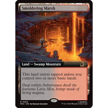 Smoldering Marsh (Extended Art) (MSC-493) - Commander: Marvel Super Heroes