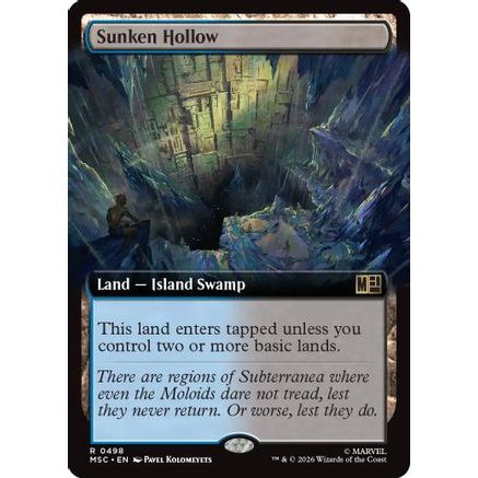 Sunken Hollow (Extended Art) (MSC-498) - Commander: Marvel Super Heroes Foil