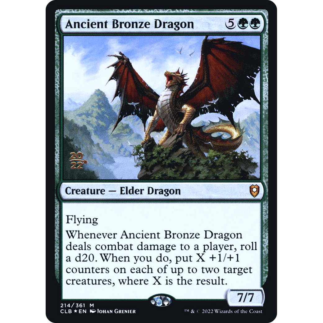Ancient Bronze Dragon (PRE-214S) - Battle for Baldur's Gate Promos Foil