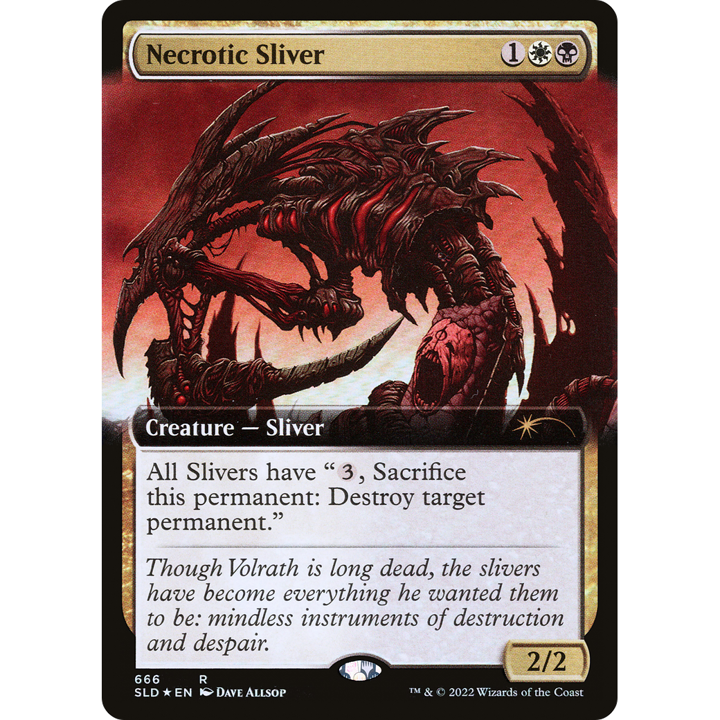 Necrotic Sliver (Extended Art) (SLD-666) - Secret Lair Drop: (Extended Art) Foil