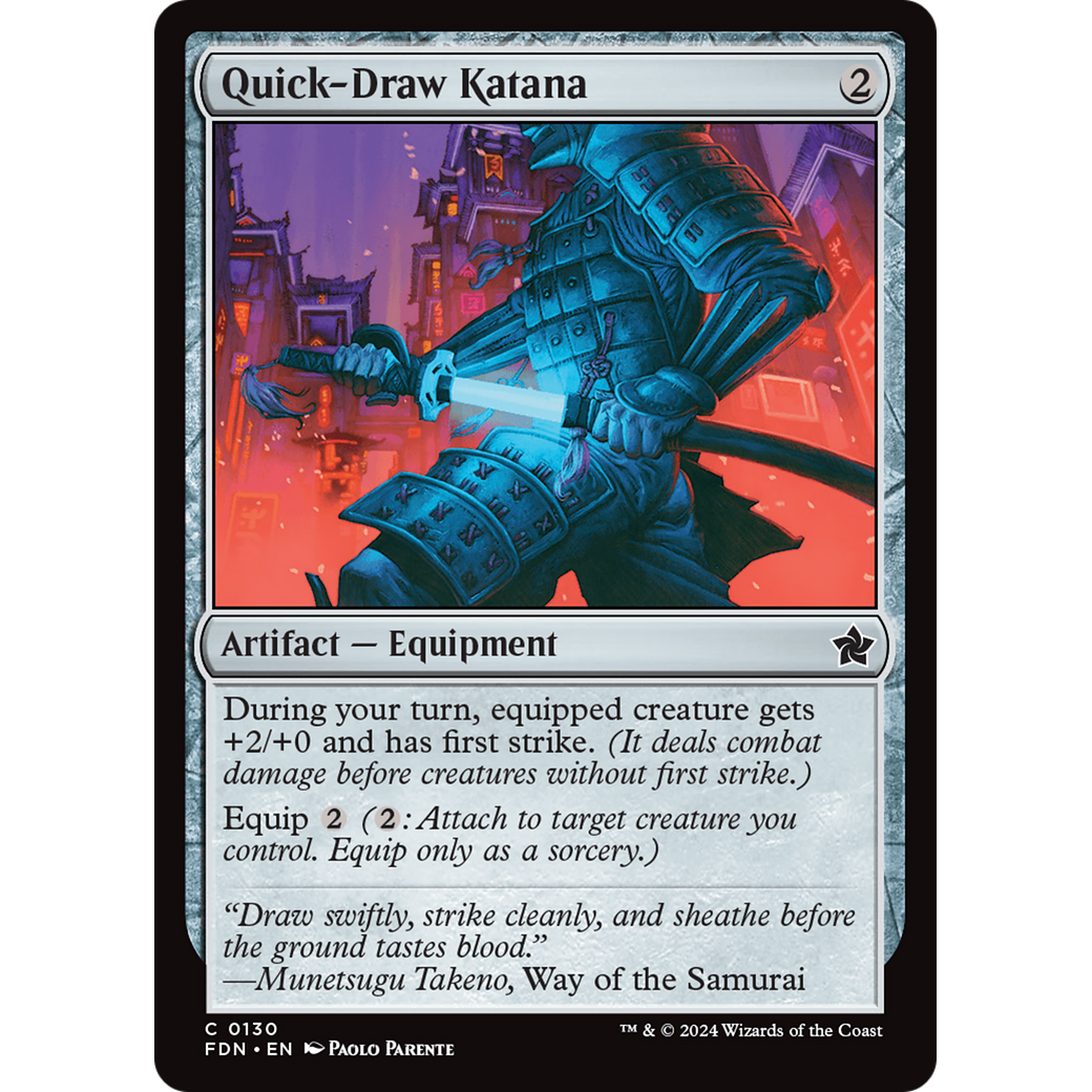Quick-Draw Katana (FDN-130) - Foundations Foil