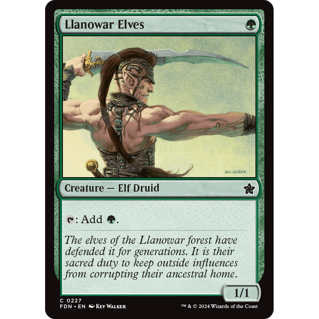 Llanowar Elves (FDN-227) - Foundations Foil