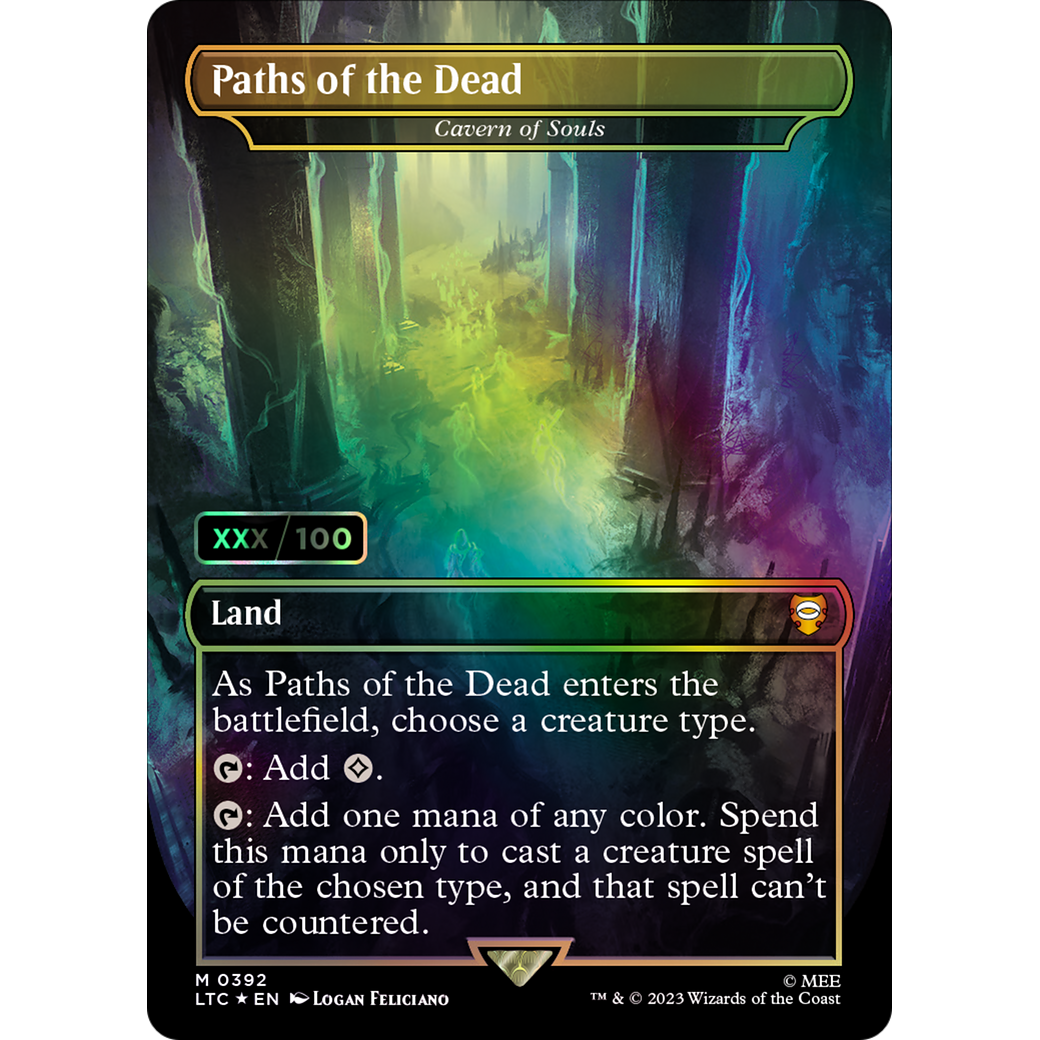 Cavern of Souls (LTC-392Z) - Tales of Middle-earth Commander / Paths of the Dead (Borderless) Foil