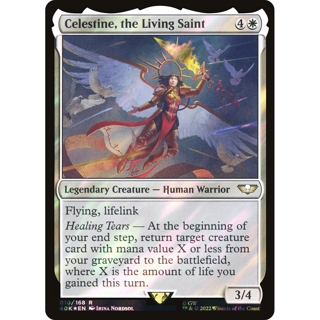Celestine, the Living Saint (40K-010) - Warhammer 40,000 Commander Foil