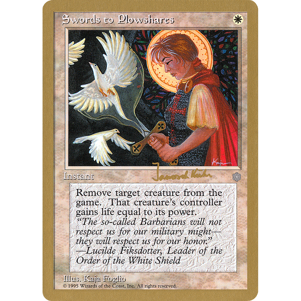 Swords to Plowshares - 1997 Janosch Kuhn (ICE) (WCD-) - World Championship Decks 1997