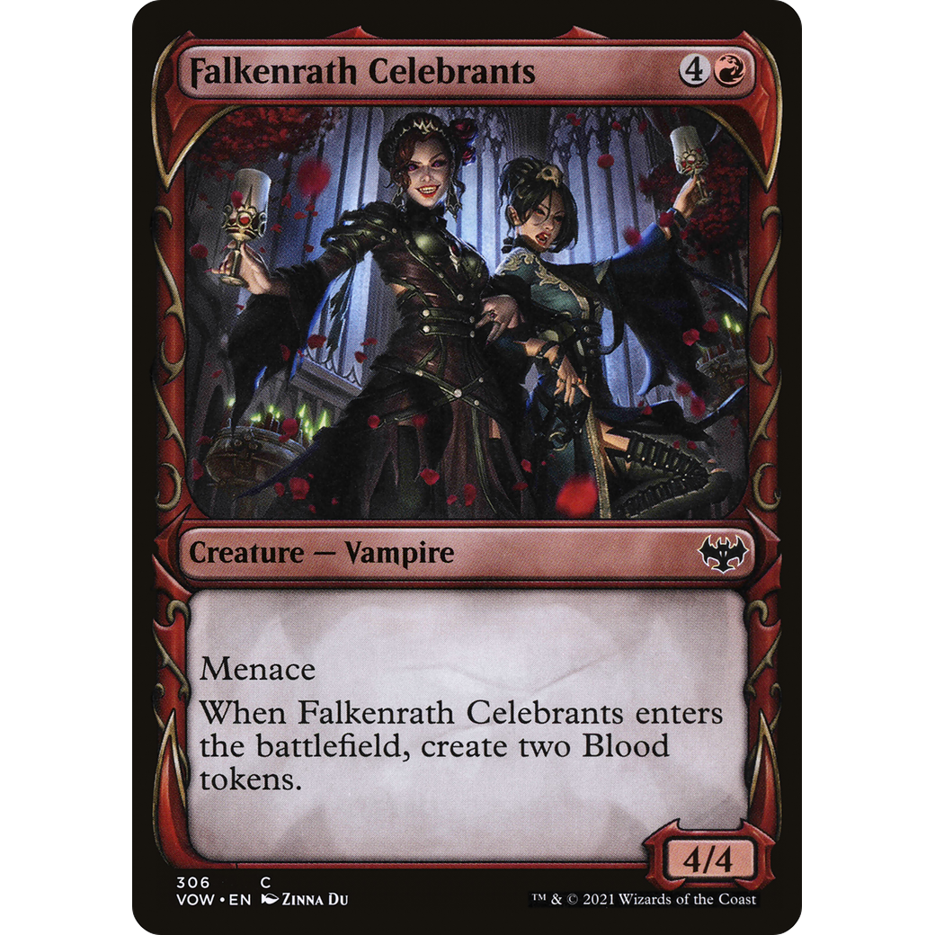 Falkenrath Celebrants (Showcase) (VOW-306) - Innistrad: Crimson Vow: (Showcase) Foil