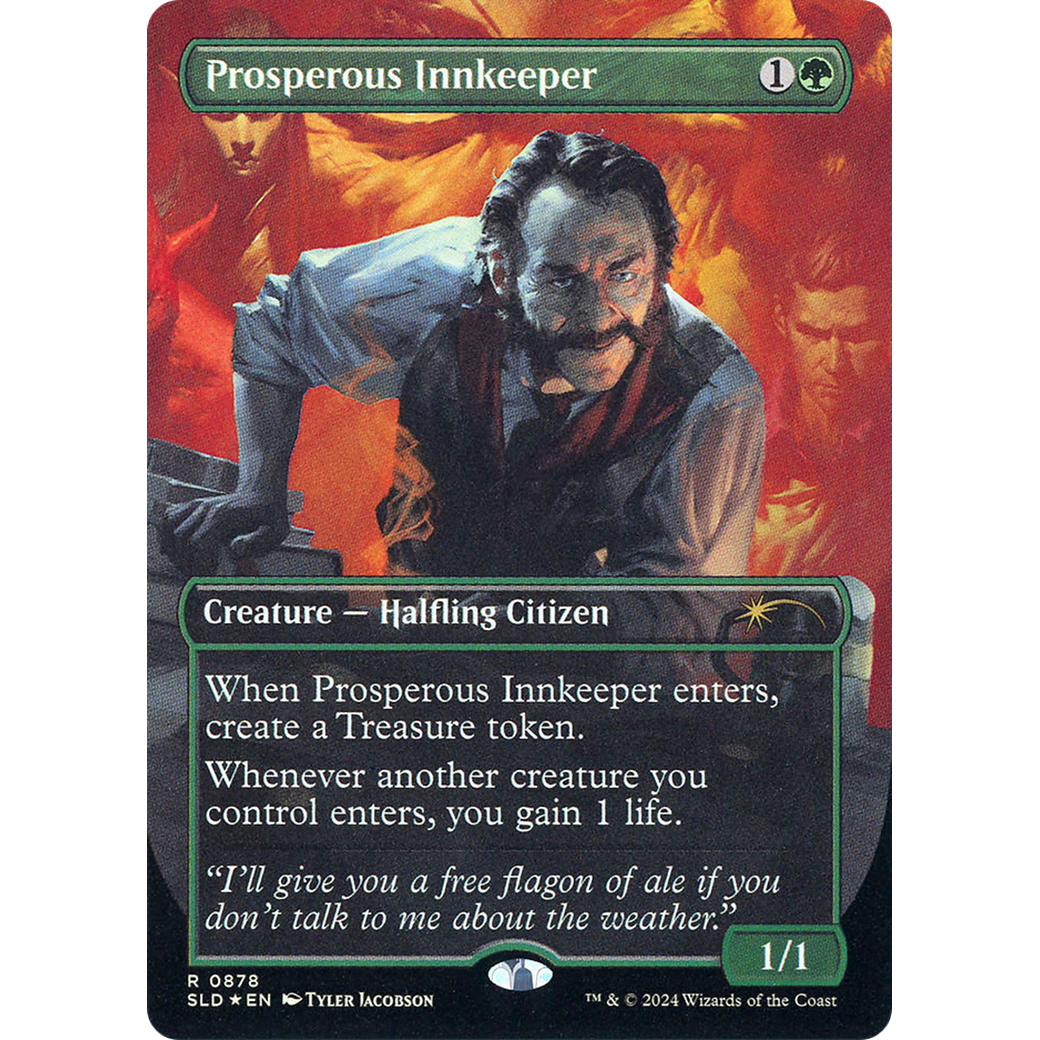 Prosperous Innkeeper (Rainbow Foil) (SLD-878) - Secret Lair Drop (Borderless) Foil