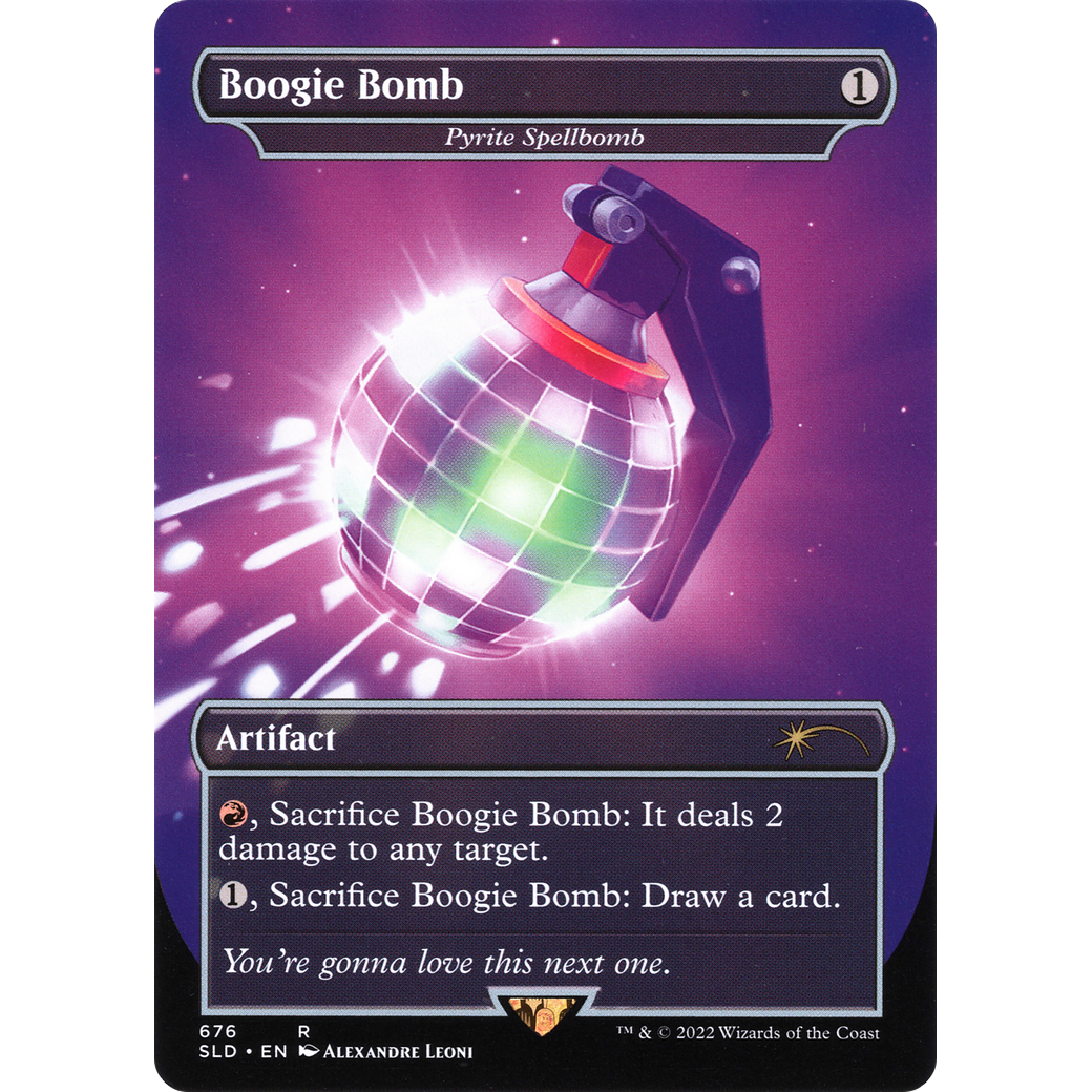 Boogie Bomb - Pyrite Spellbomb (SLD-676) - Secret Lair Drop / Boogie Bomb (Borderless) Foil