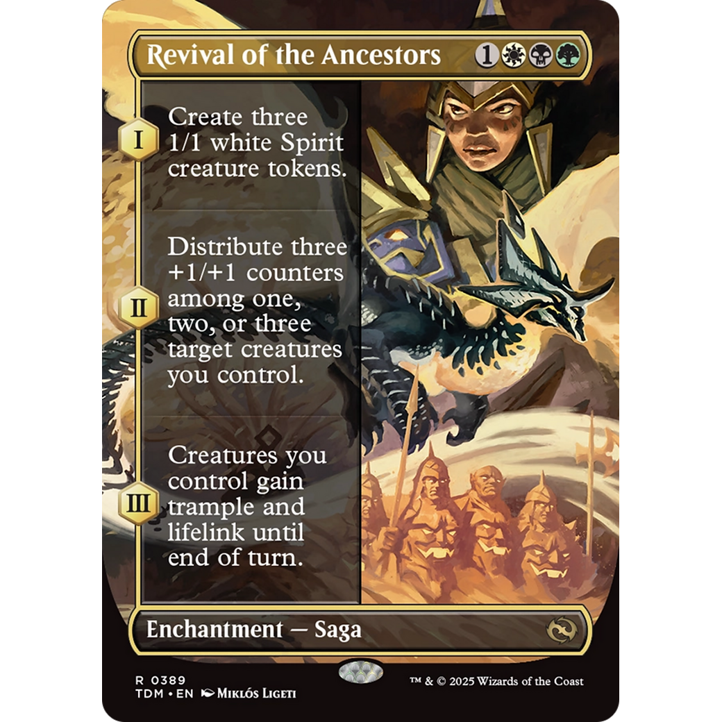 Revival of the Ancestors (TDM-389) - Tarkir: Dragonstorm: (enchantment) (Borderless)