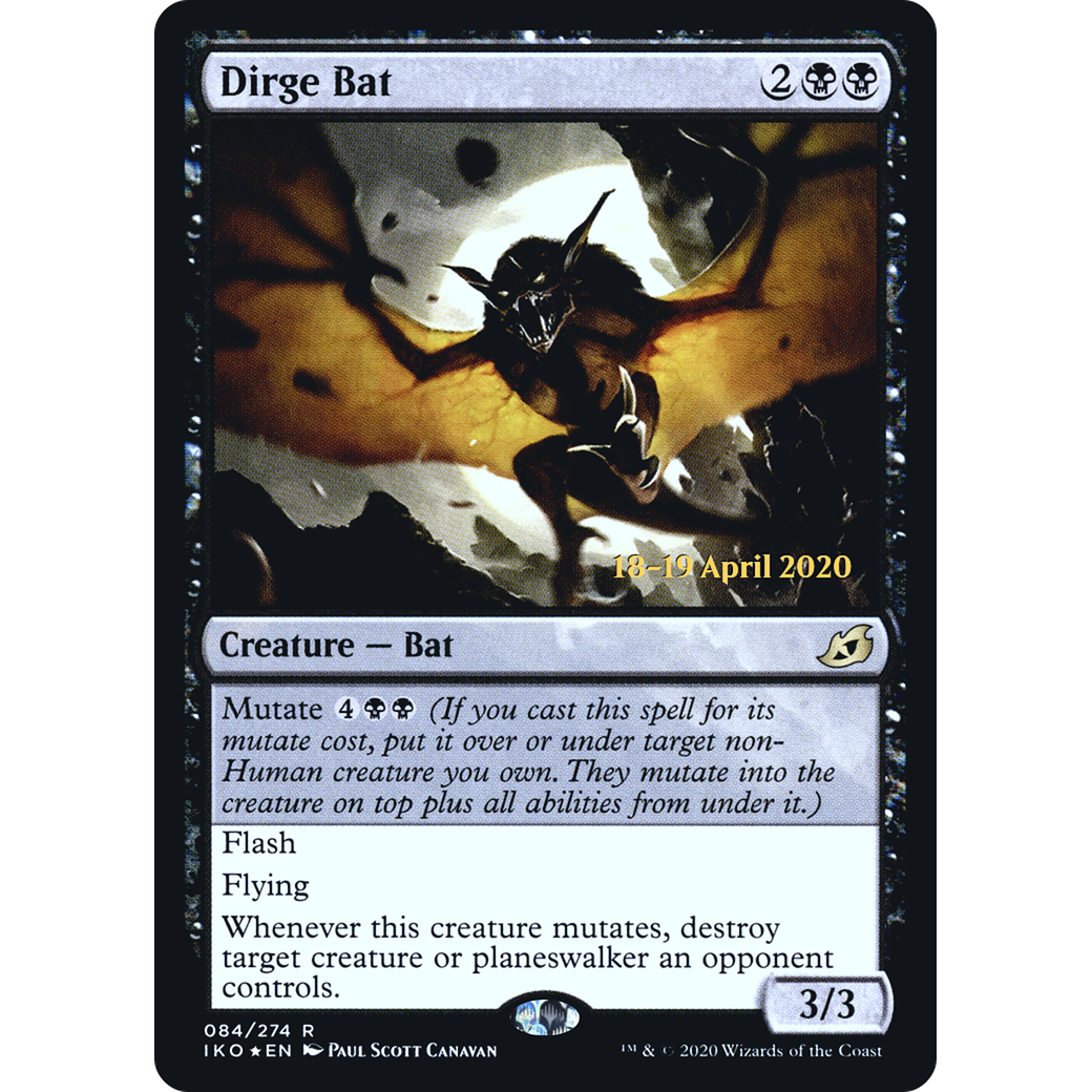 Dirge Bat (PRE-084) - Ikoria: Lair of Behemoths Promos Foil