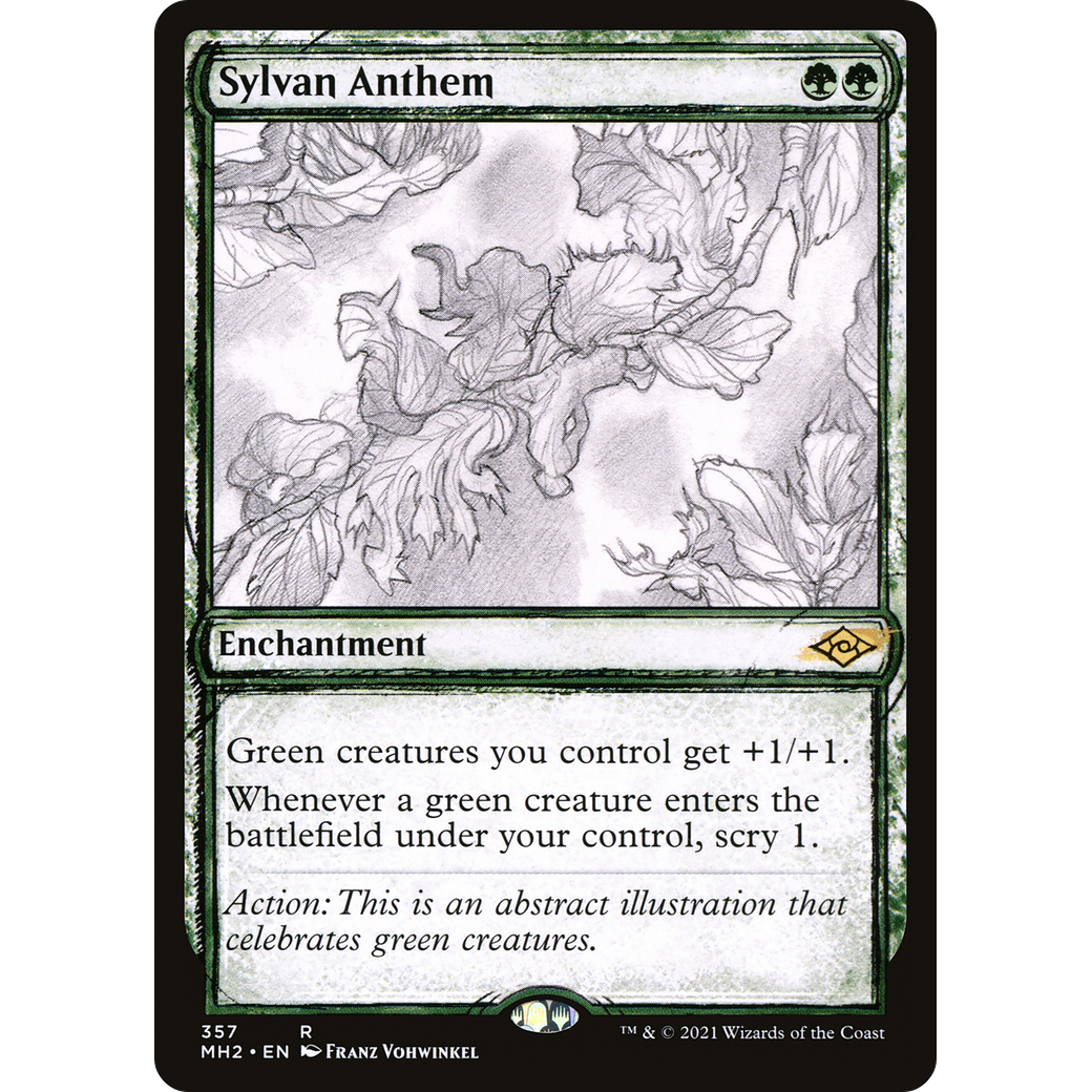 Sylvan Anthem (Showcase) (MH2-357) - Modern Horizons 2: (Showcase) Foil