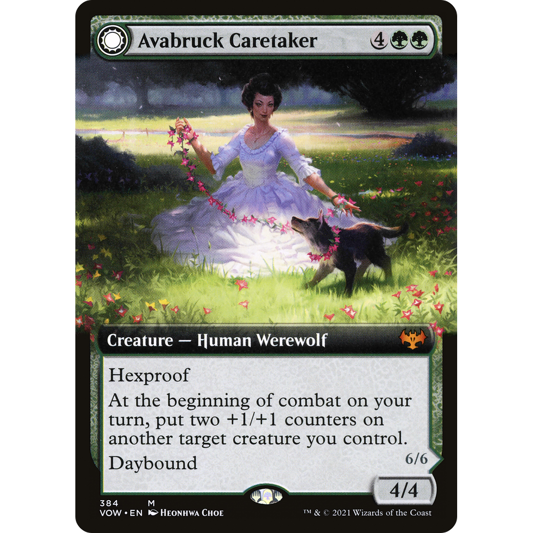 Avabruck Caretaker (Extended Art) (VOW-384) - Innistrad: Crimson Vow: (Extended Art, Double Faced Transform) Foil