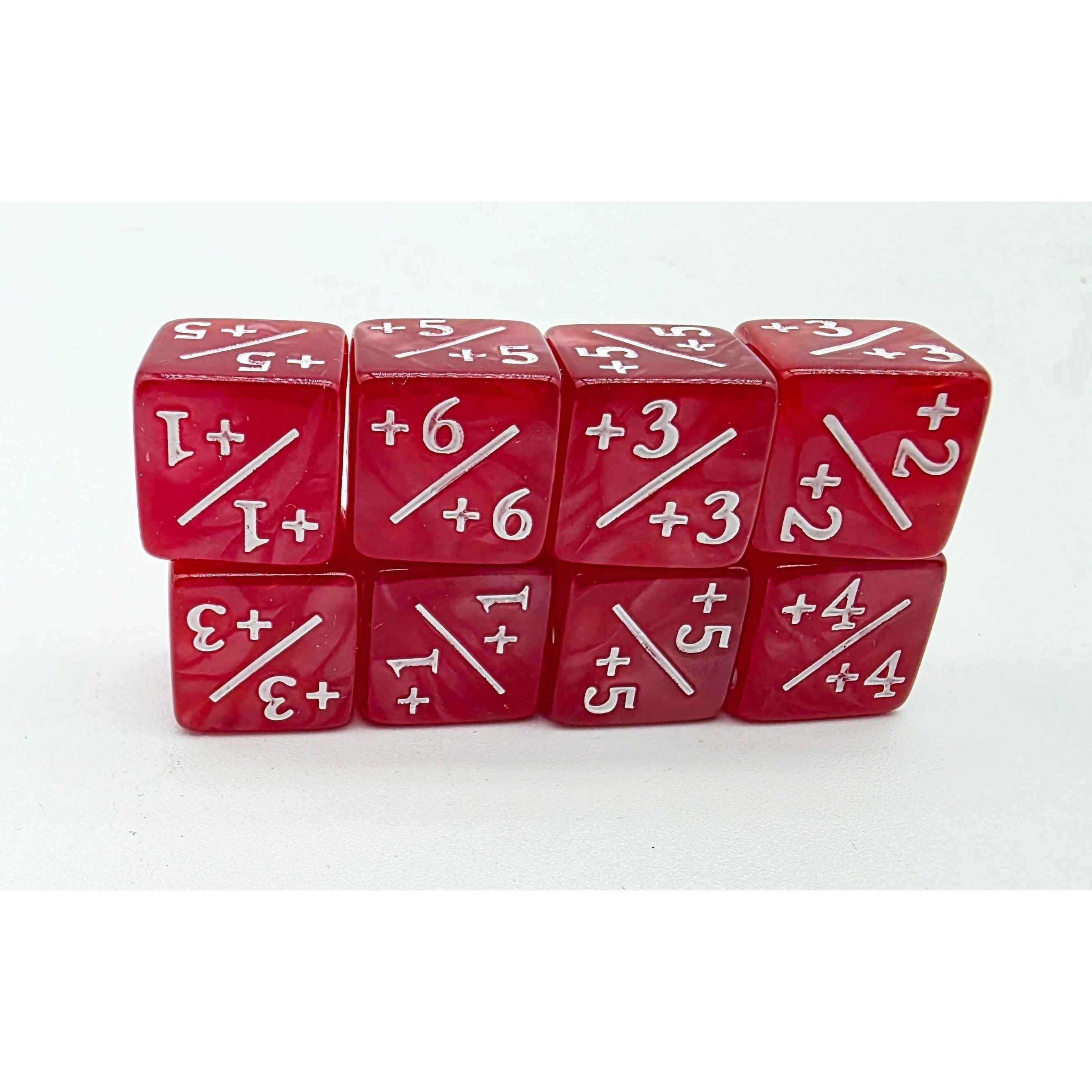 +1/+1 Pearl Red Counters for Magic - Set of 8