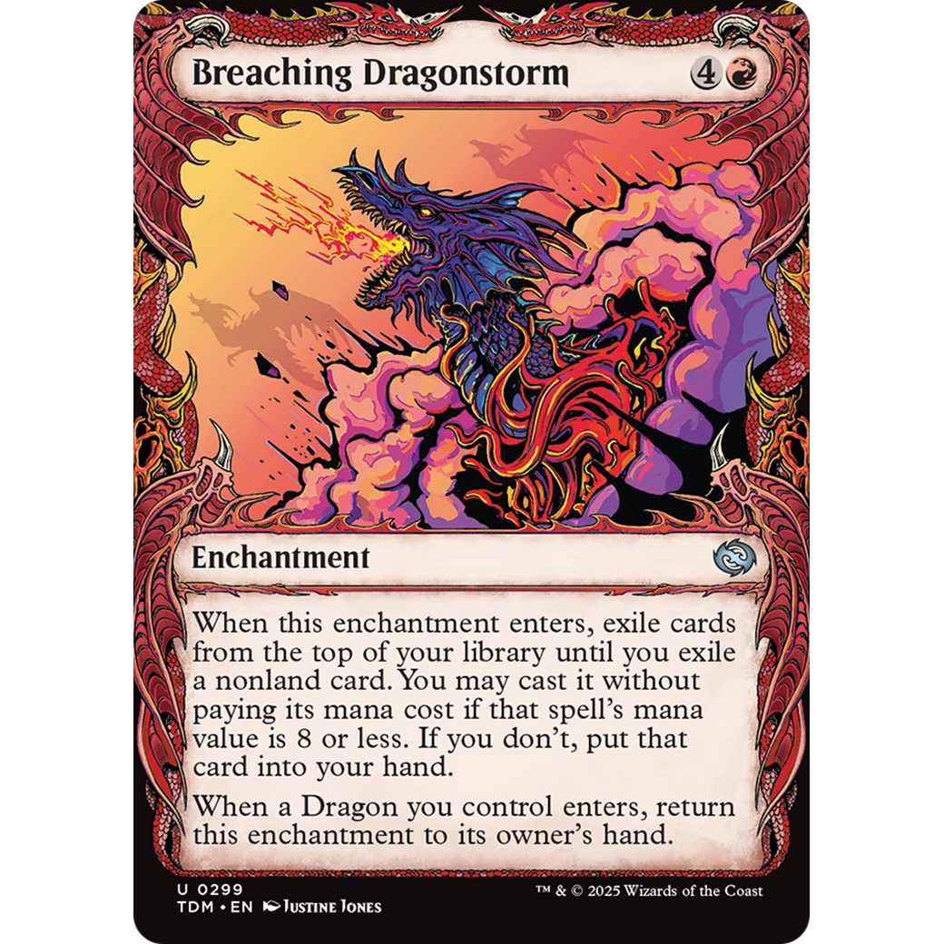 Breaching Dragonstorm (TDM-299) - Tarkir: Dragonstorm: (Showcase, enchantment) Foil