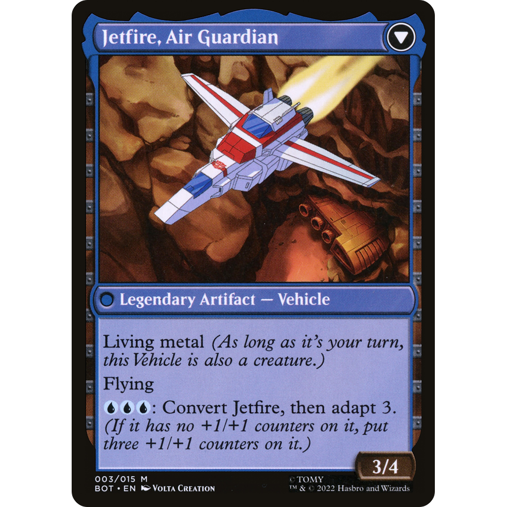 Jetfire, Ingenious Scientist (BOT-003) - Transformers: (convertdfc) Foil