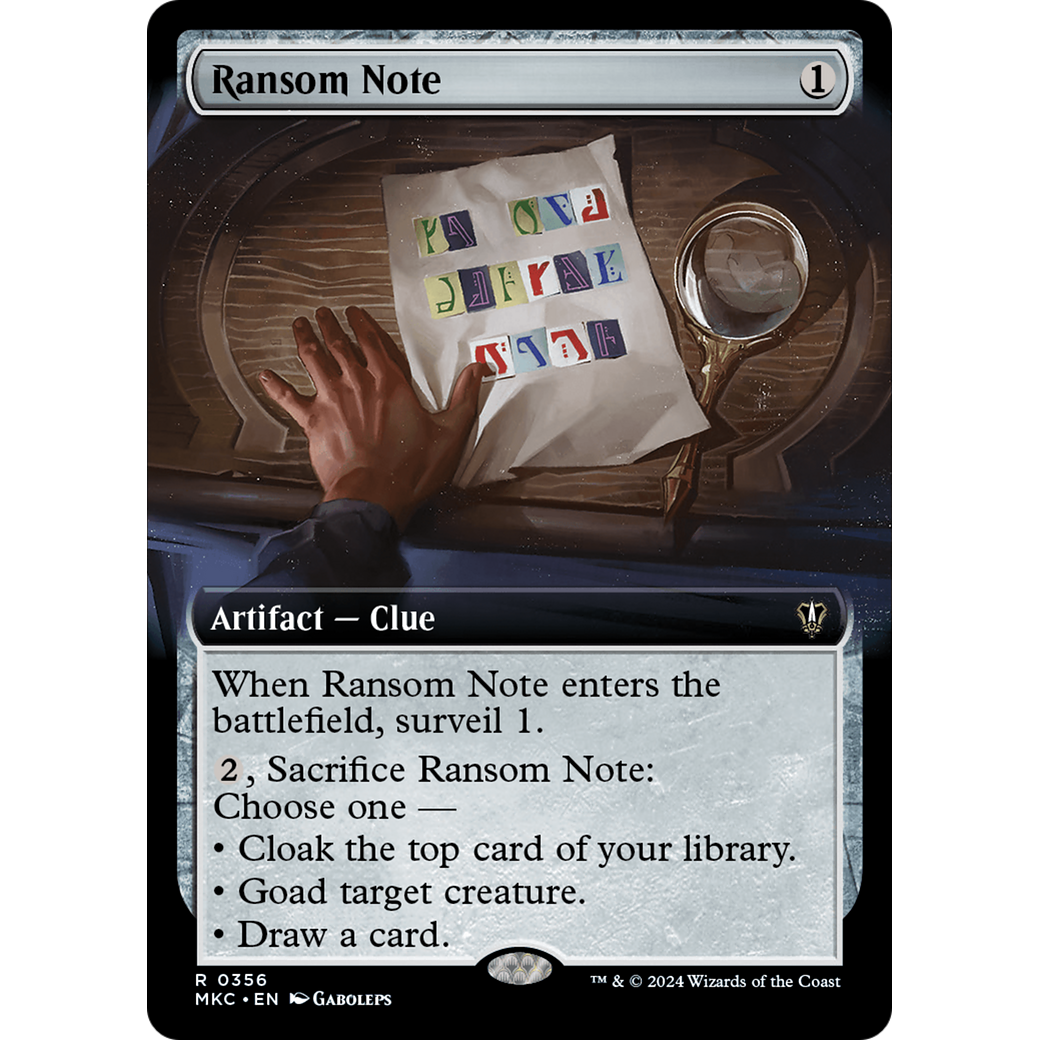 Ransom Note (MKC-356) - Murders at Karlov Manor Commander: (Extended Art)