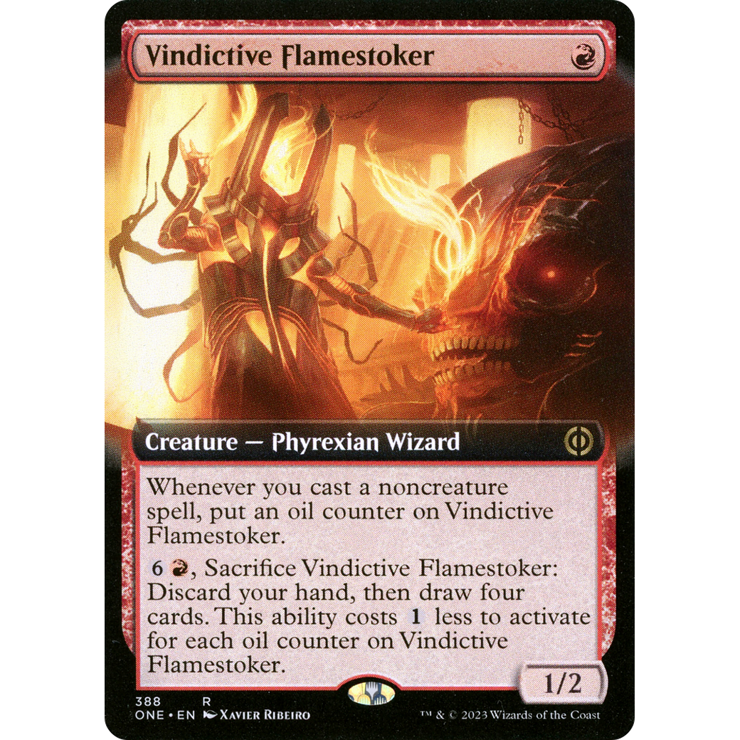 Vindictive Flamestoker (ONE-388) - Phyrexia: All Will Be One: (Extended Art)