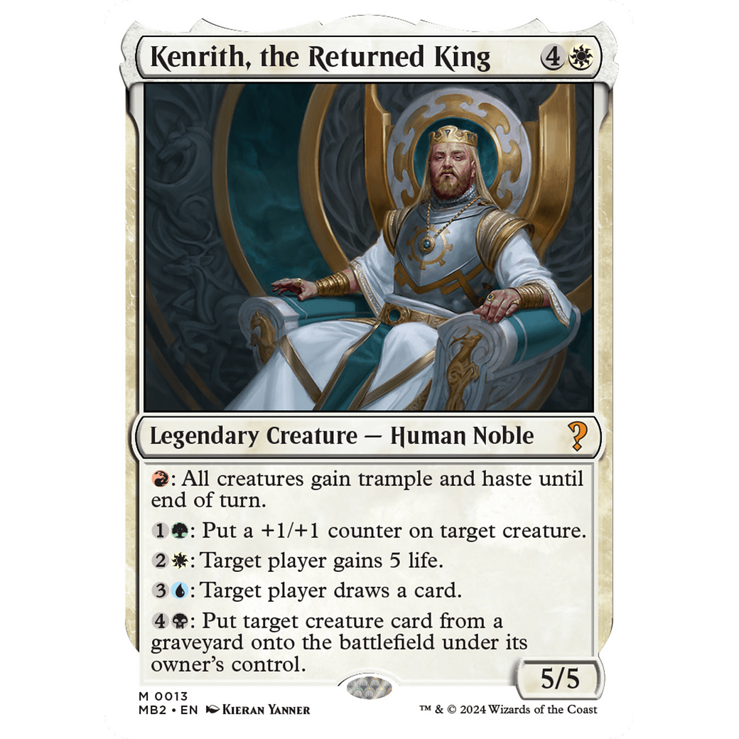 Kenrith, the Returned King (White Border) (MB2-013) - Mystery Booster 2
