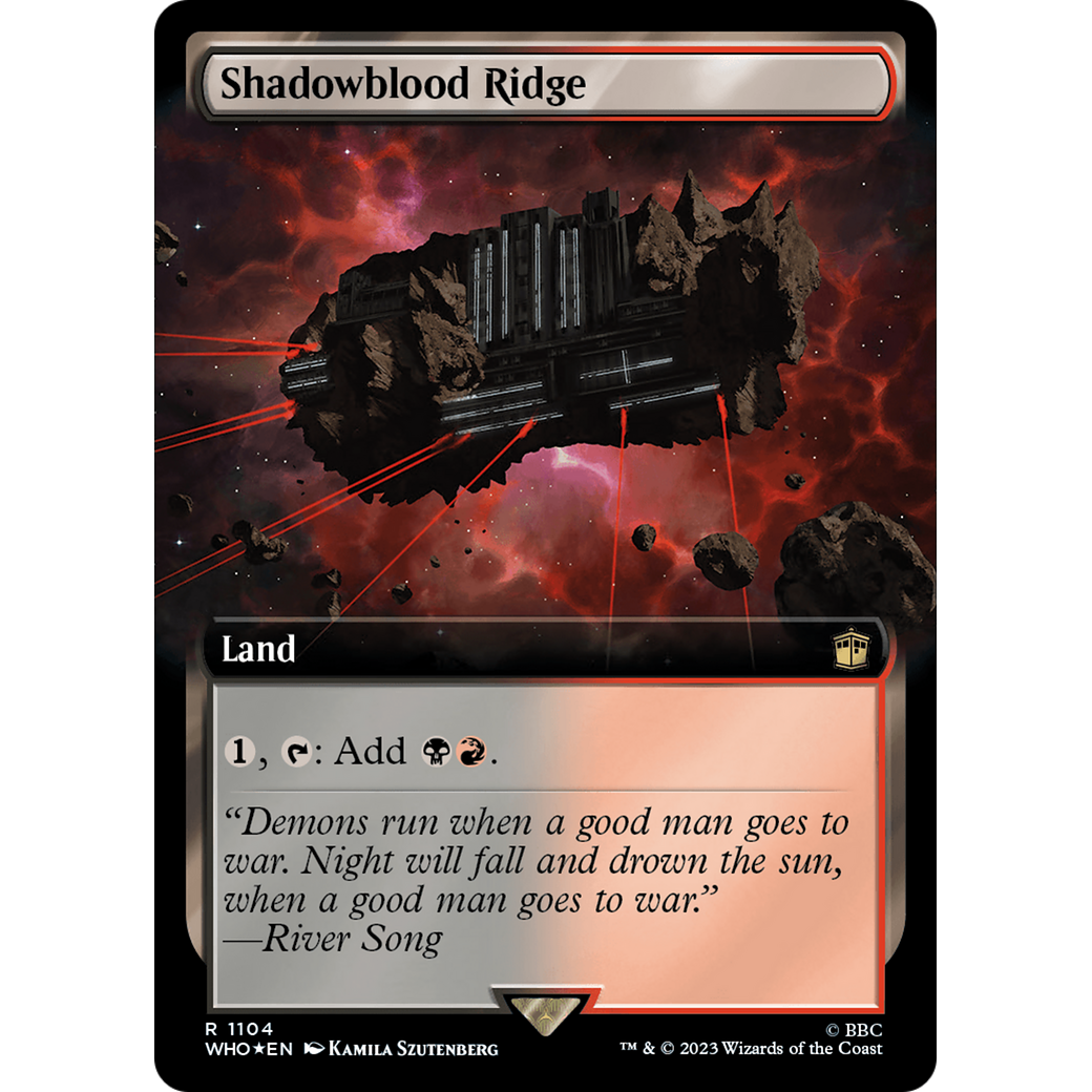 Shadowblood Ridge (Extended Art) (Surge Foil) (WHO-1104) - Doctor Who: (Extended Art) Foil