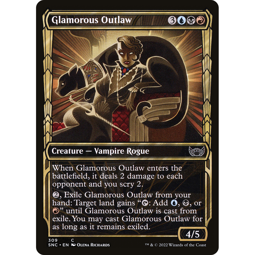 Glamorous Outlaw (Showcase) (SNC-309) - Streets of New Capenna: (Showcase) Foil