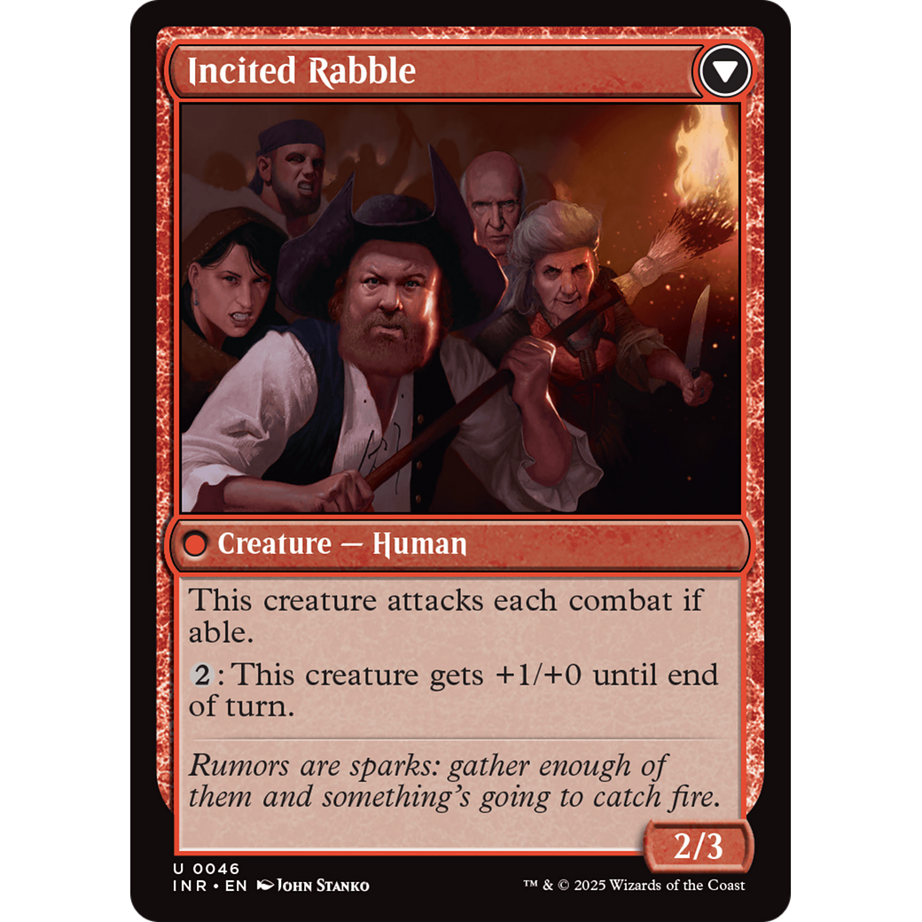 Town Gossipmonger // Incited Rabble (INR-046) - Innistrad Remastered