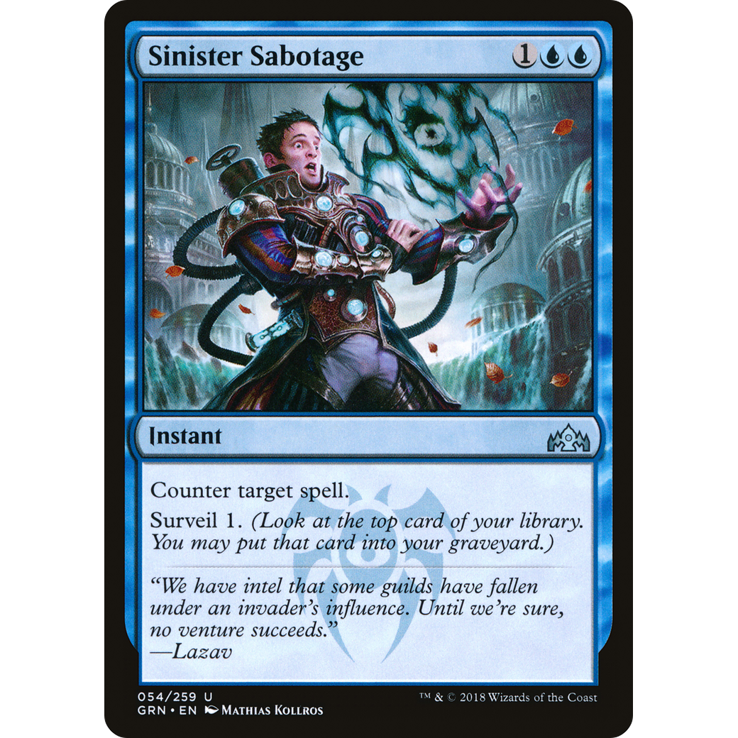Sinister Sabotage (GRN-054) - Guilds of Ravnica