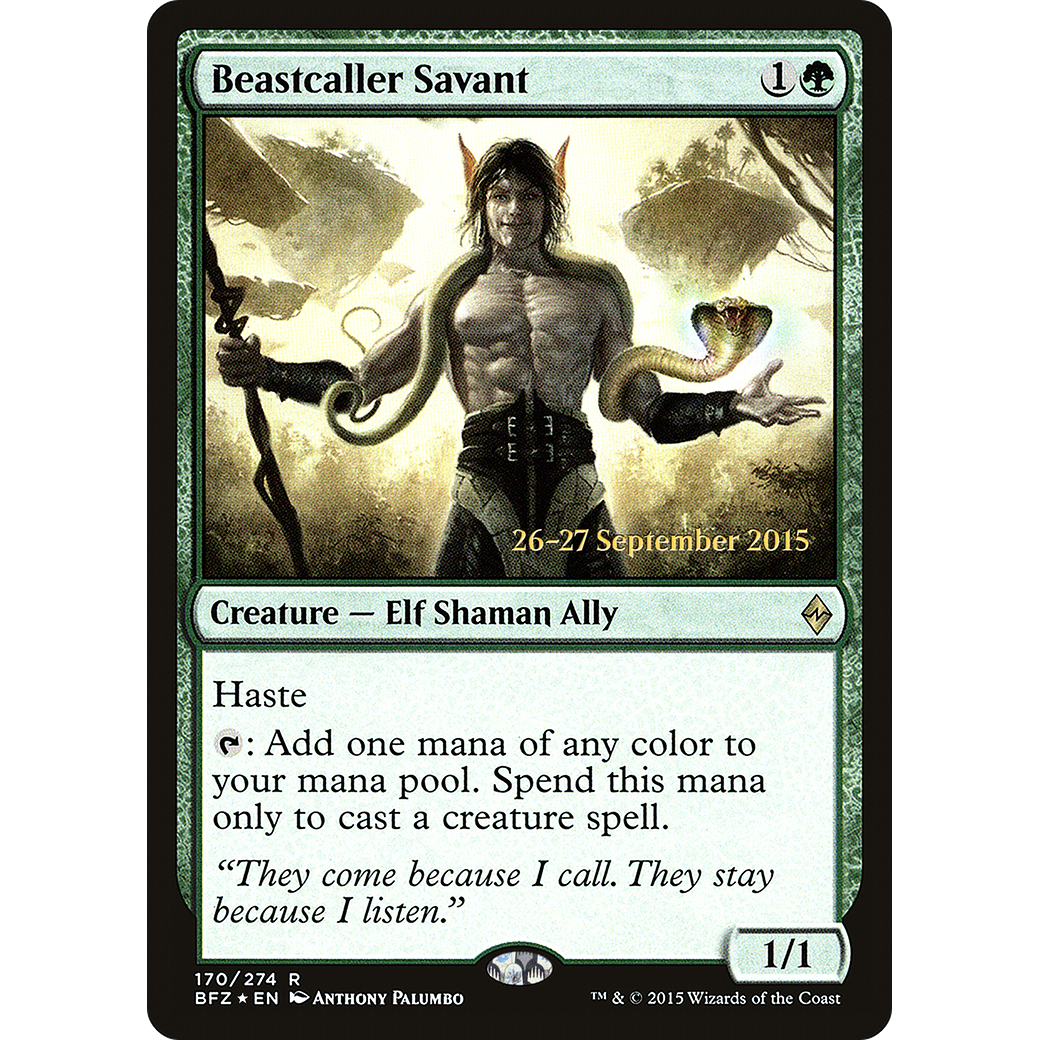 Beastcaller Savant (PRE-170) - Battle for Zendikar Promos Foil