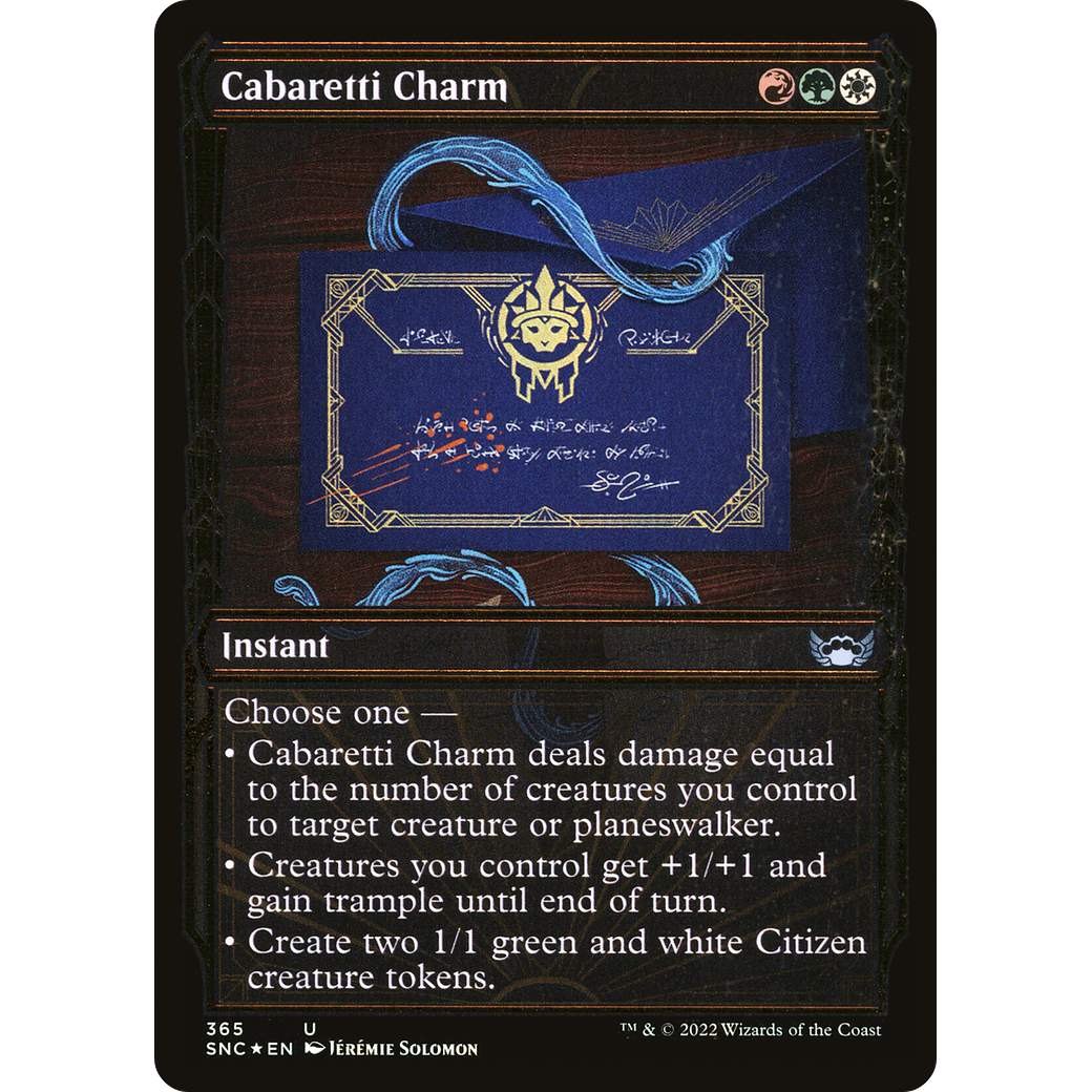 Cabaretti Charm (Gilded Foil) (SNC-365) - Streets of New Capenna: (Showcase) Foil