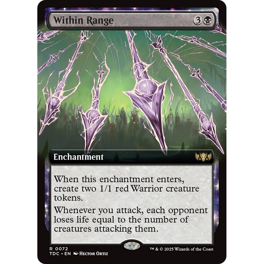 Within Range (TDC-072) - Commander: Tarkir: Dragonstorm: (enchantment, Extended Art)