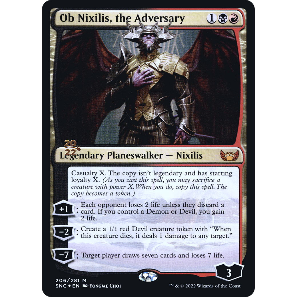 Ob Nixilis, the Adversary (PRE-206) - Streets of New Capenna Promos Foil