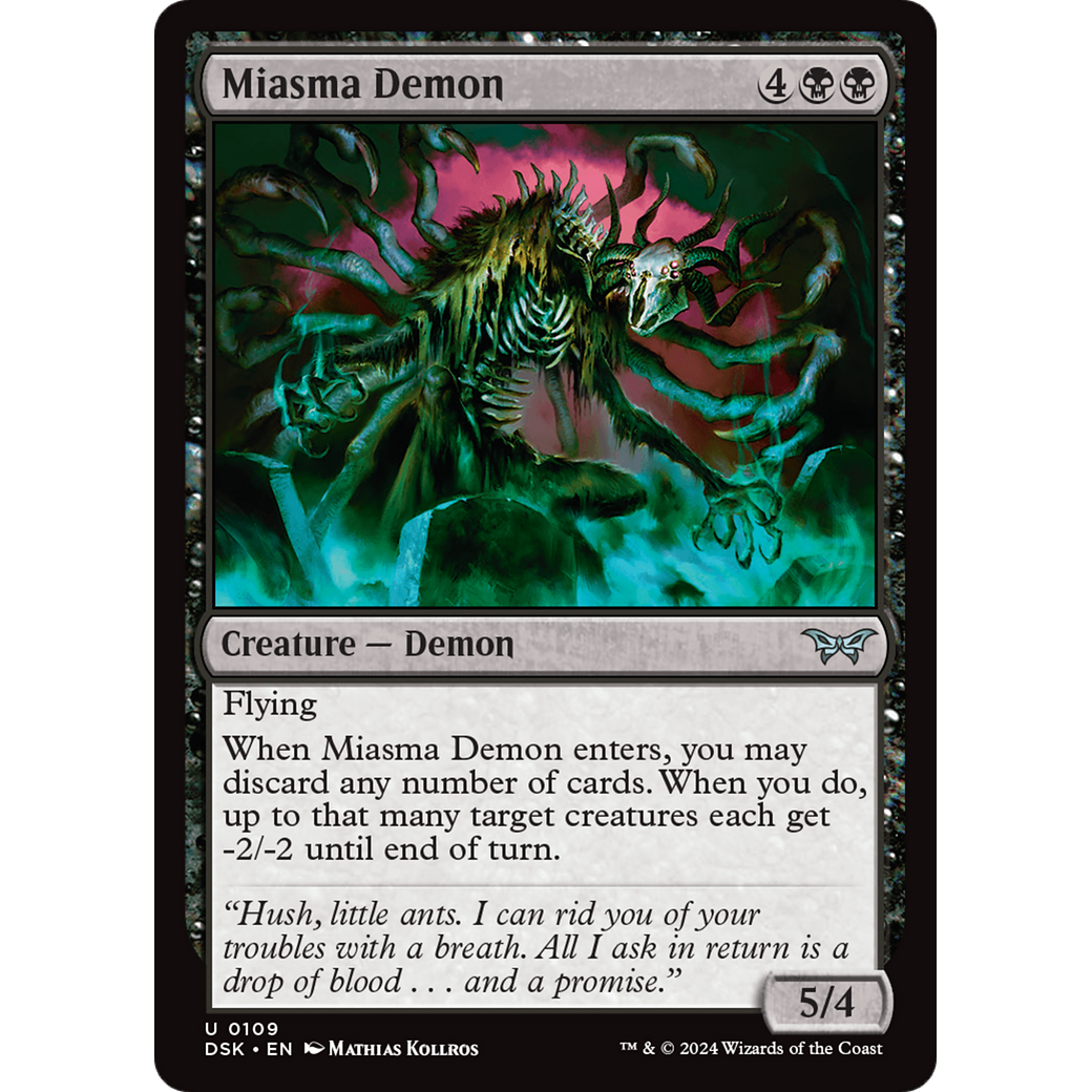 Miasma Demon (DSK-109) - Duskmourn: House of Horror Foil