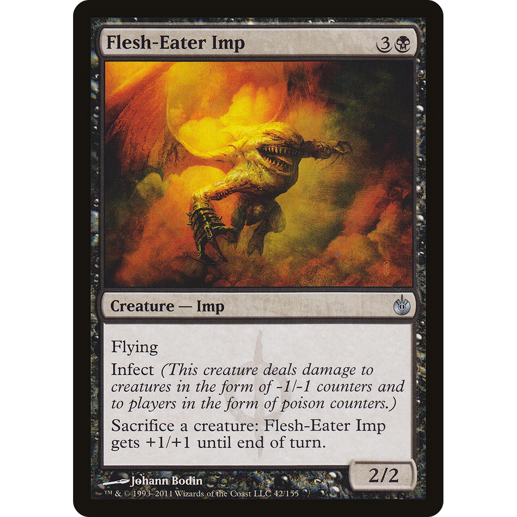 Flesh-Eater Imp (MBS-042) - Mirrodin Besieged Foil