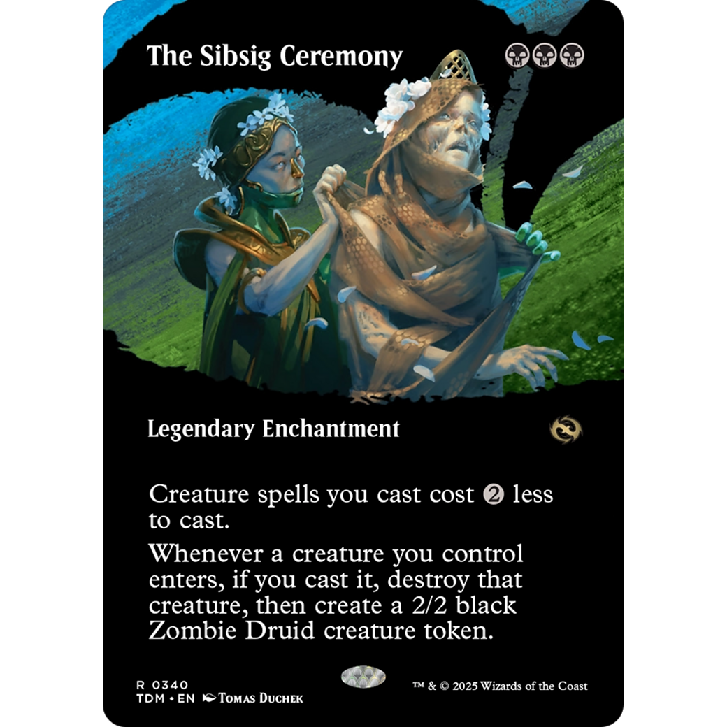 The Sibsig Ceremony (TDM-340) - Tarkir: Dragonstorm: (Showcase, enchantment) (Borderless) Foil
