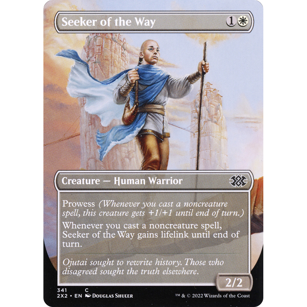 Seeker of the Way (Borderless) (2X2-341) - Double Masters 2022 (Borderless) Foil