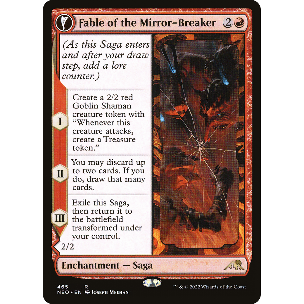 Fable of the Mirror-Breaker // Reflection of Kiki-Jiki (NEO-465) - Kamigawa: Neon Dynasty: (Extended Art, fandfc, enchantment) Foil