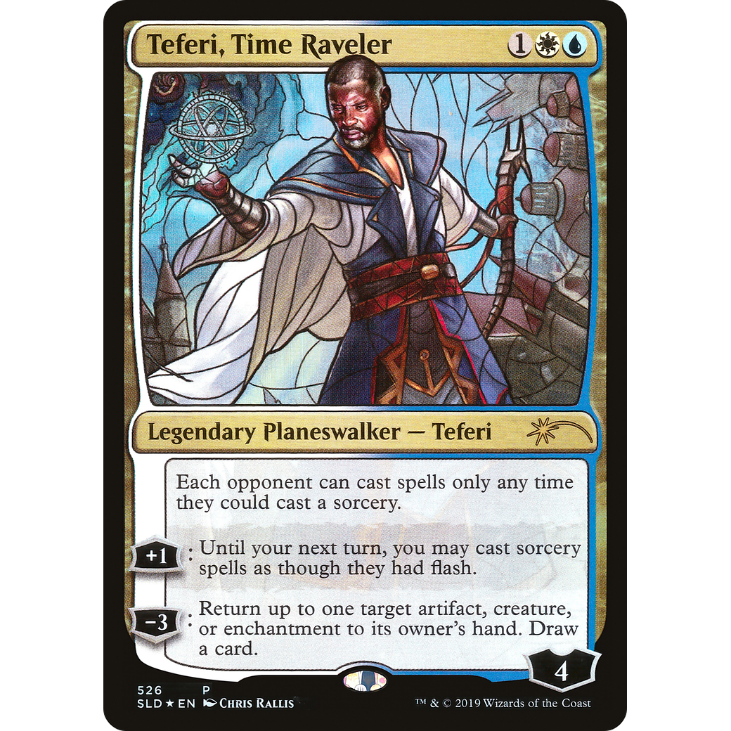 Teferi, Time Raveler (Stained Glass) (SLD-526) - Secret Lair Drop Foil