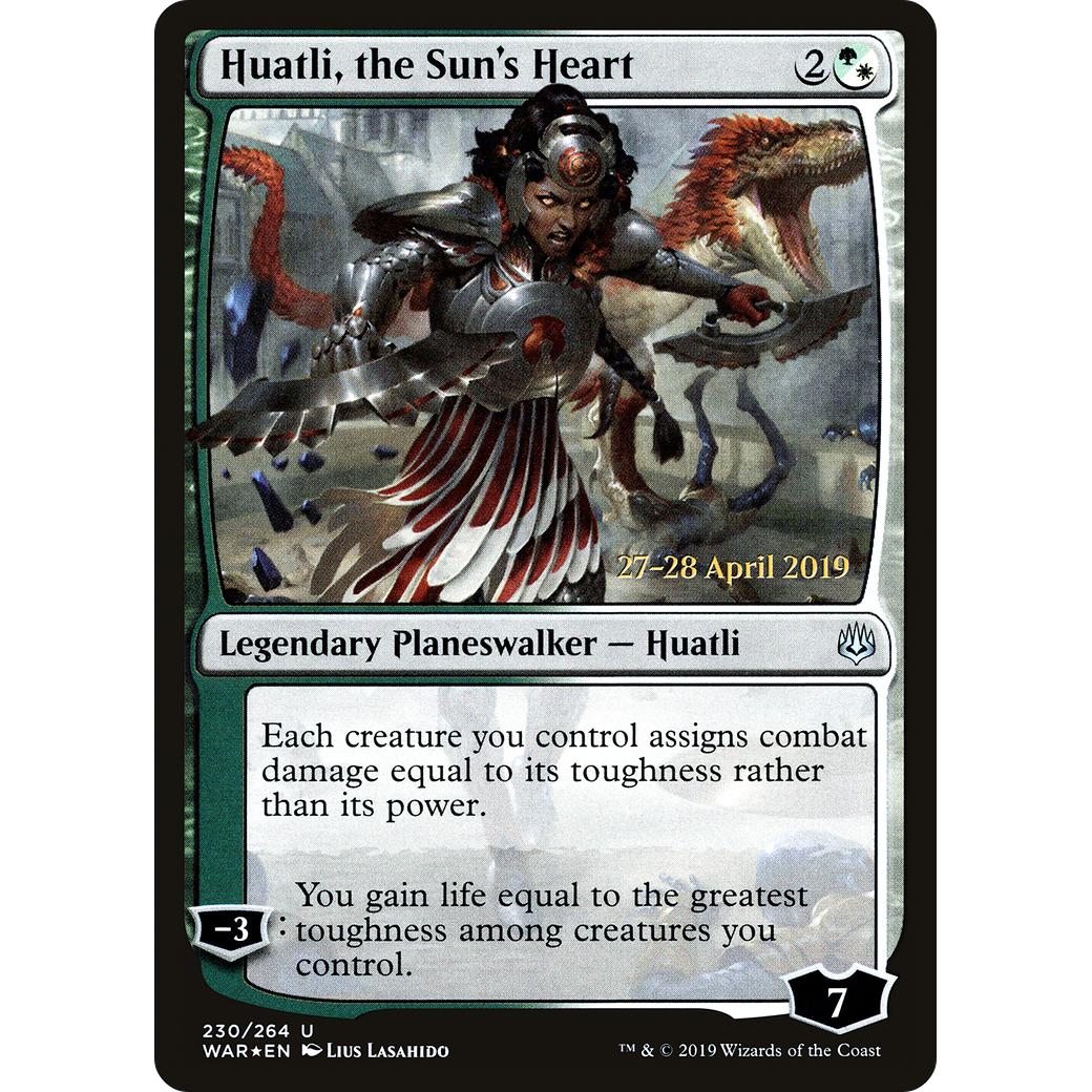 Huatli, the Sun's Heart (PRE-230) - War of the Spark Promos Foil