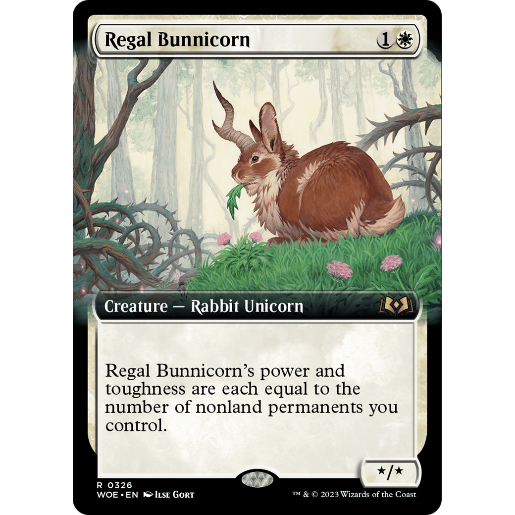 Regal Bunnicorn (WOE-326) - Wilds of Eldraine: (Extended Art) Foil