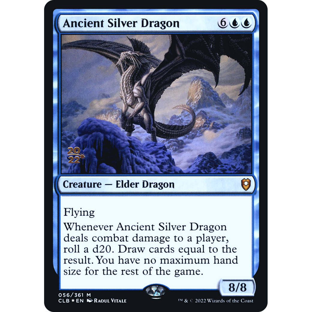 Ancient Silver Dragon (PRE-56S) - Battle for Baldur's Gate Promos Foil