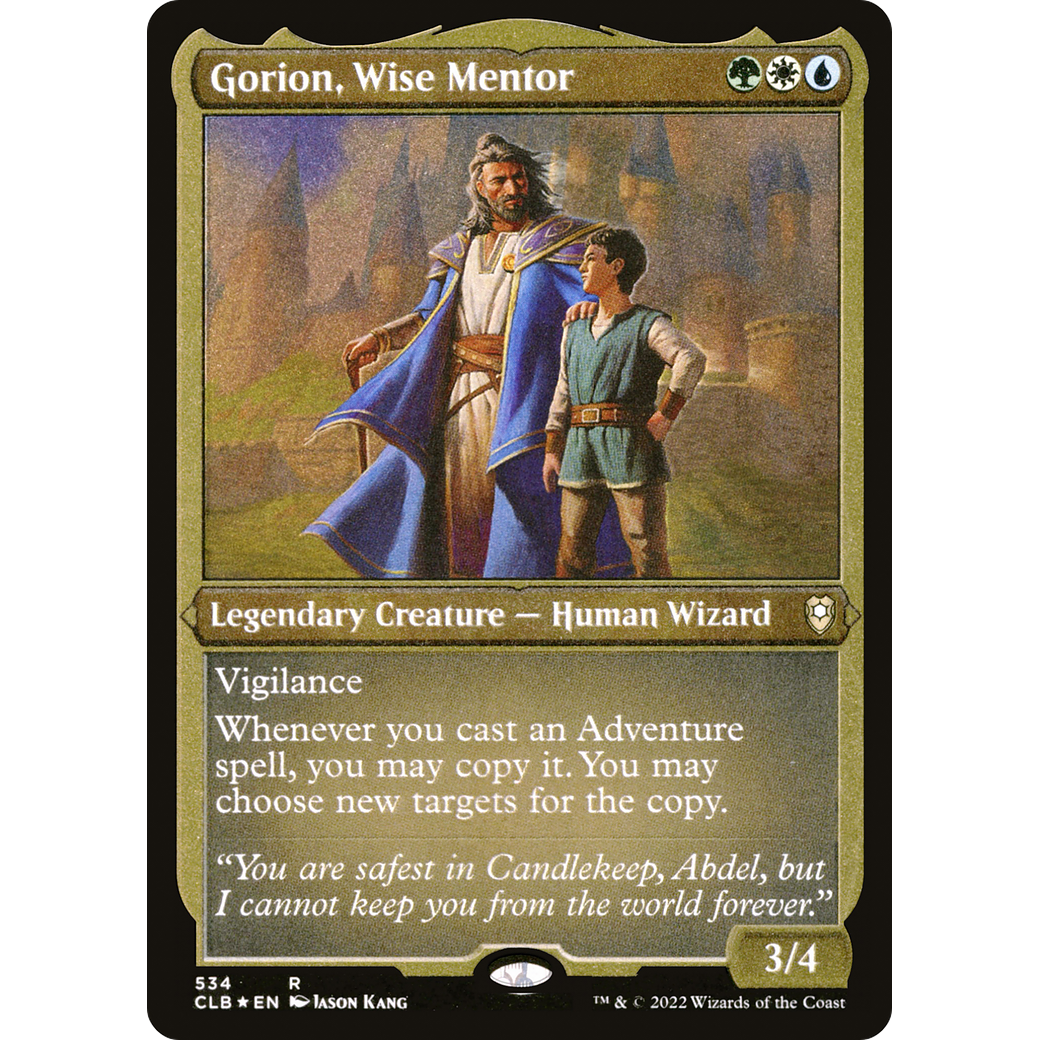 Gorion, Wise Mentor (CLB-534) - Commander Legends: Battle for Baldur's Gate Etched Foil