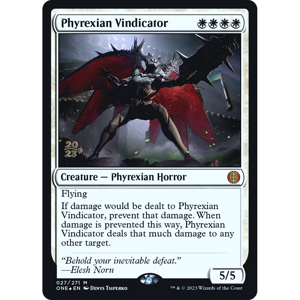 Phyrexian Vindicator (PRE-27S) - Phyrexia: All Will Be One Promos Foil