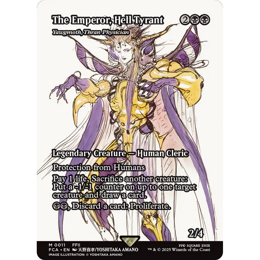 The Emperor, Hell Tyrant - Yawgmoth, Thran Physician (Showcase) (FCA-011) - FINAL FANTASY: Through the Ages / The Emperor, Hell Tyrant (Borderless)