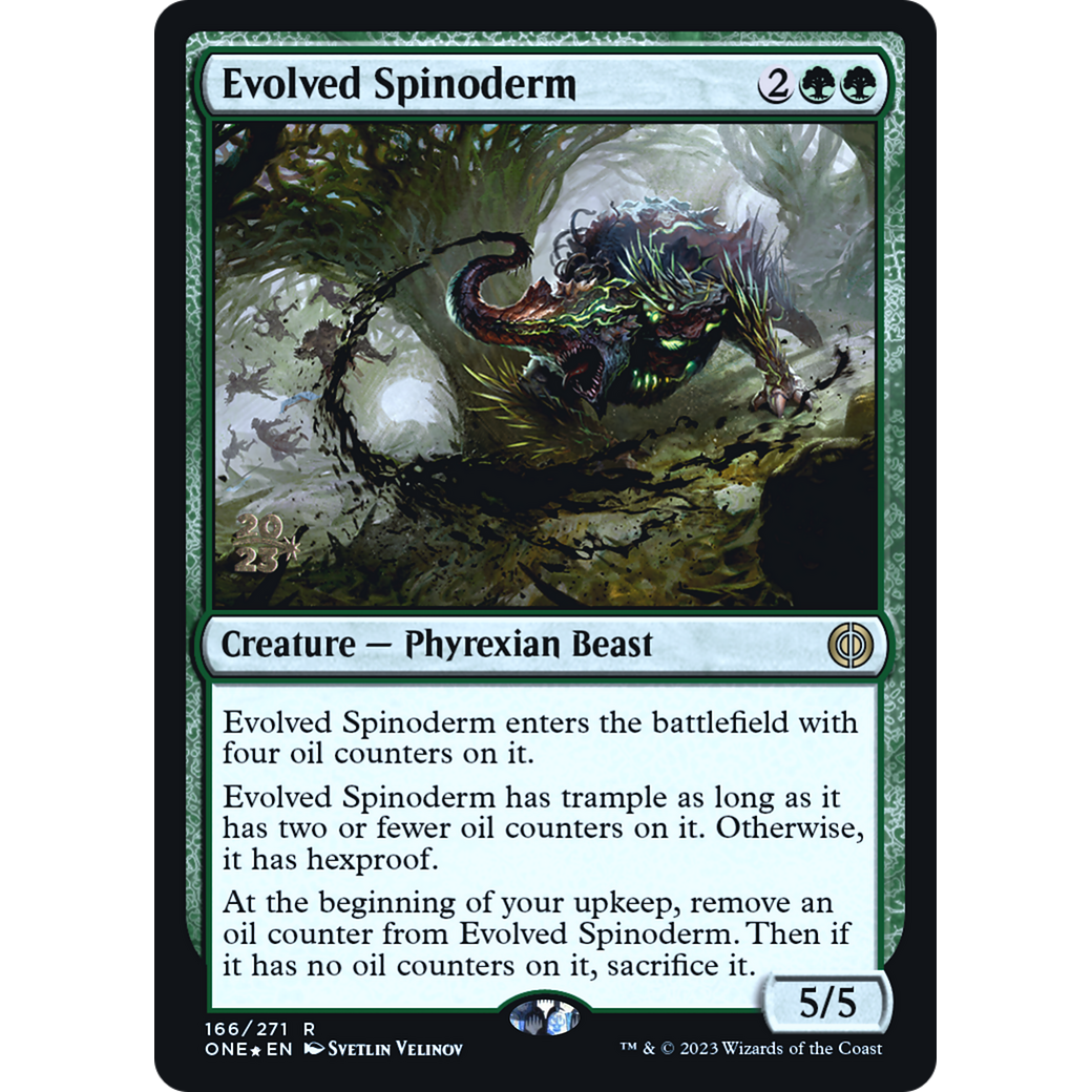 Evolved Spinoderm (PRE-166S) - Phyrexia: All Will Be One Promos Foil