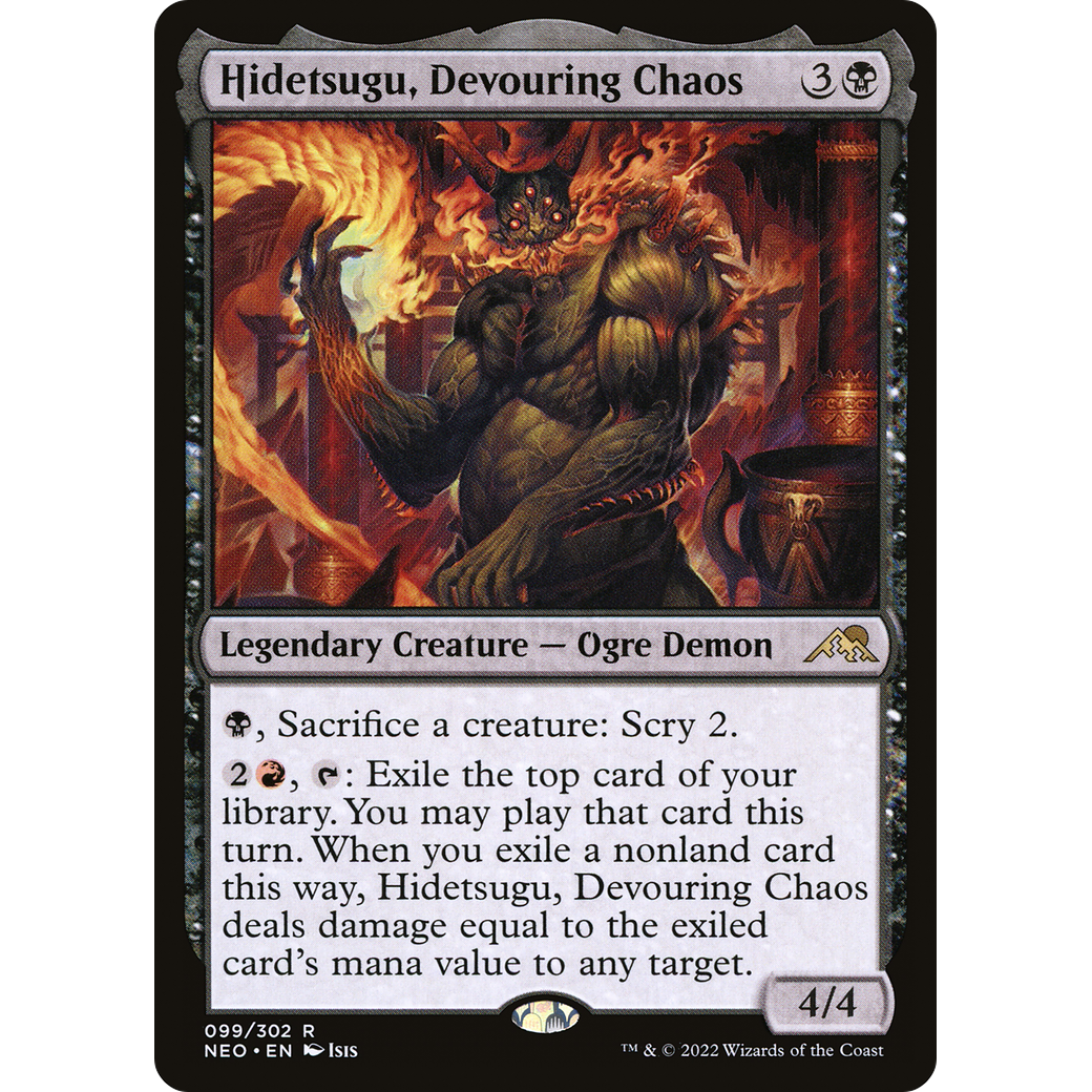 Hidetsugu, Devouring Chaos (NEO-099) - Kamigawa: Neon Dynasty