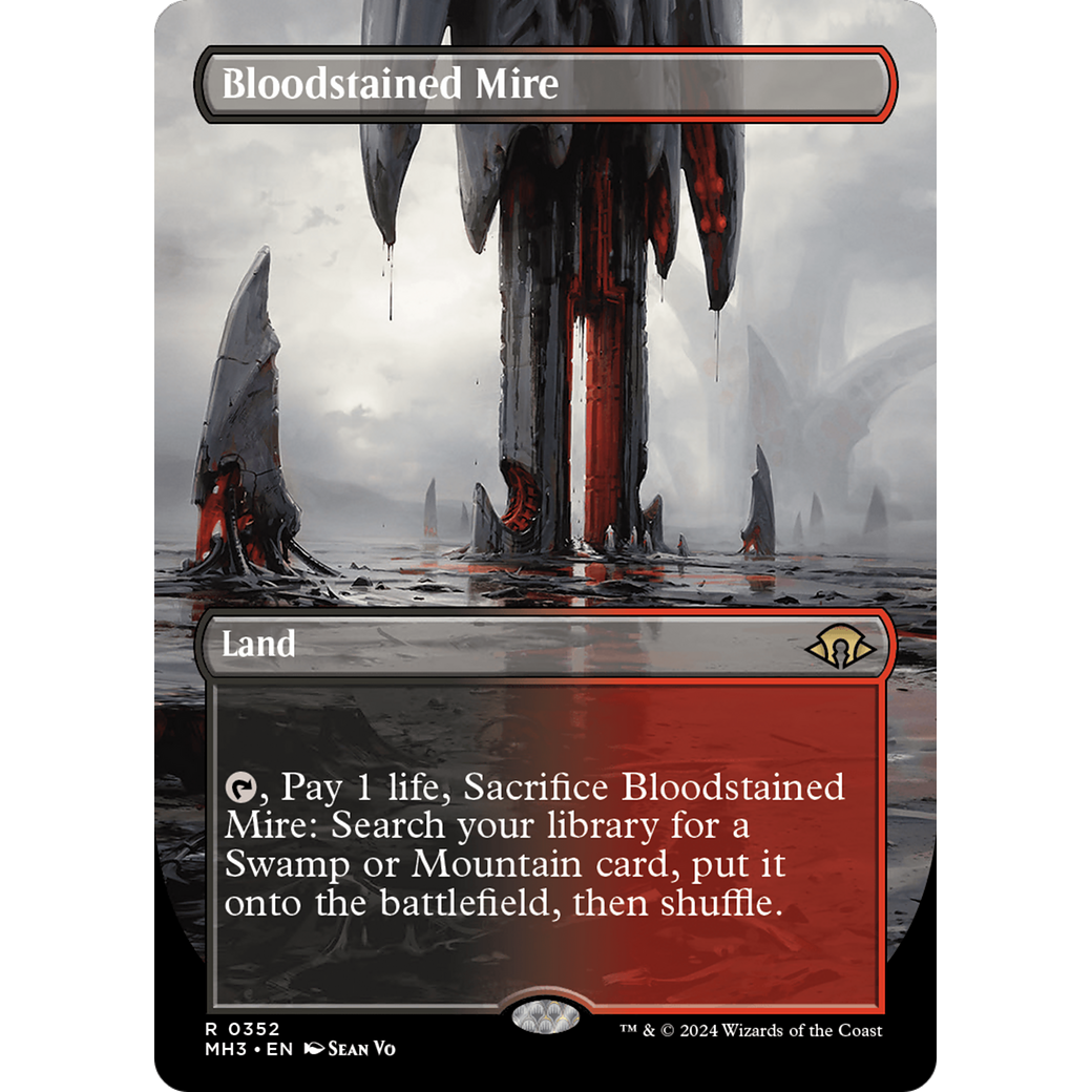 Bloodstained Mire (MH3-352) - Modern Horizons 3 (Borderless) Foil