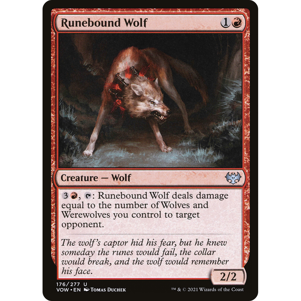 Runebound Wolf (VOW-176) - Innistrad: Crimson Vow Foil