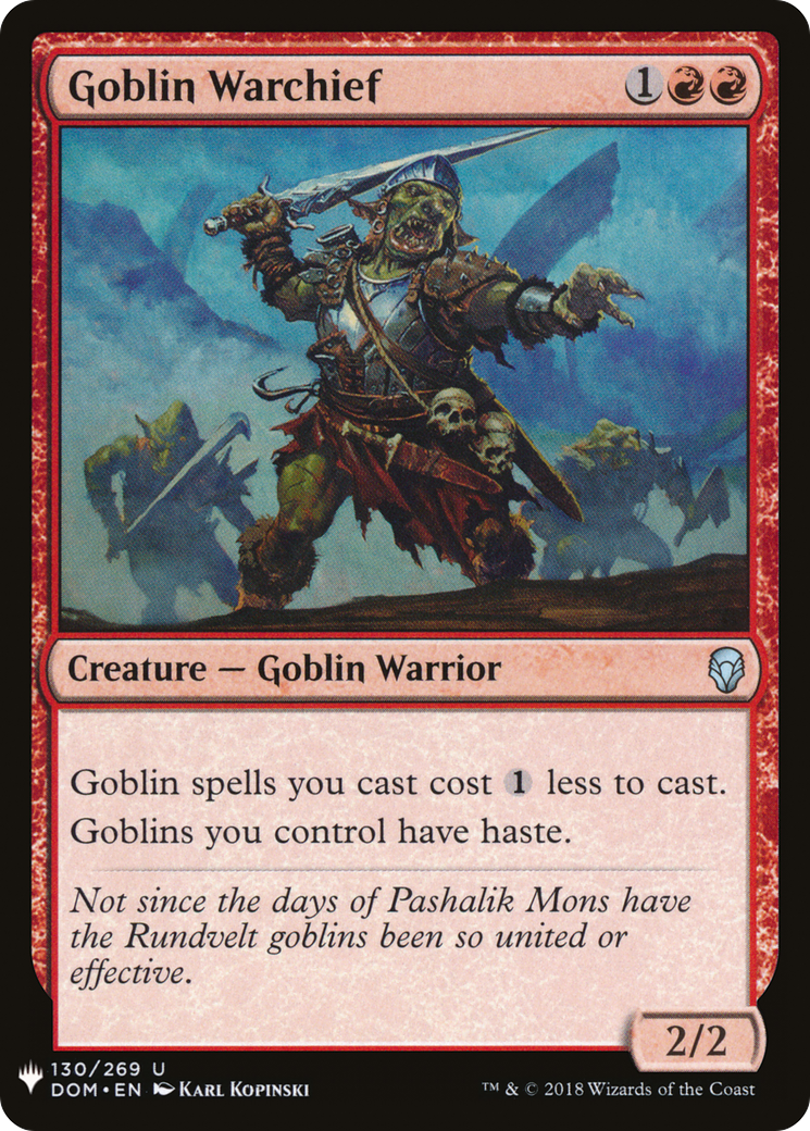 Goblin Warchief (DOM) (LIST-130/269) - The List