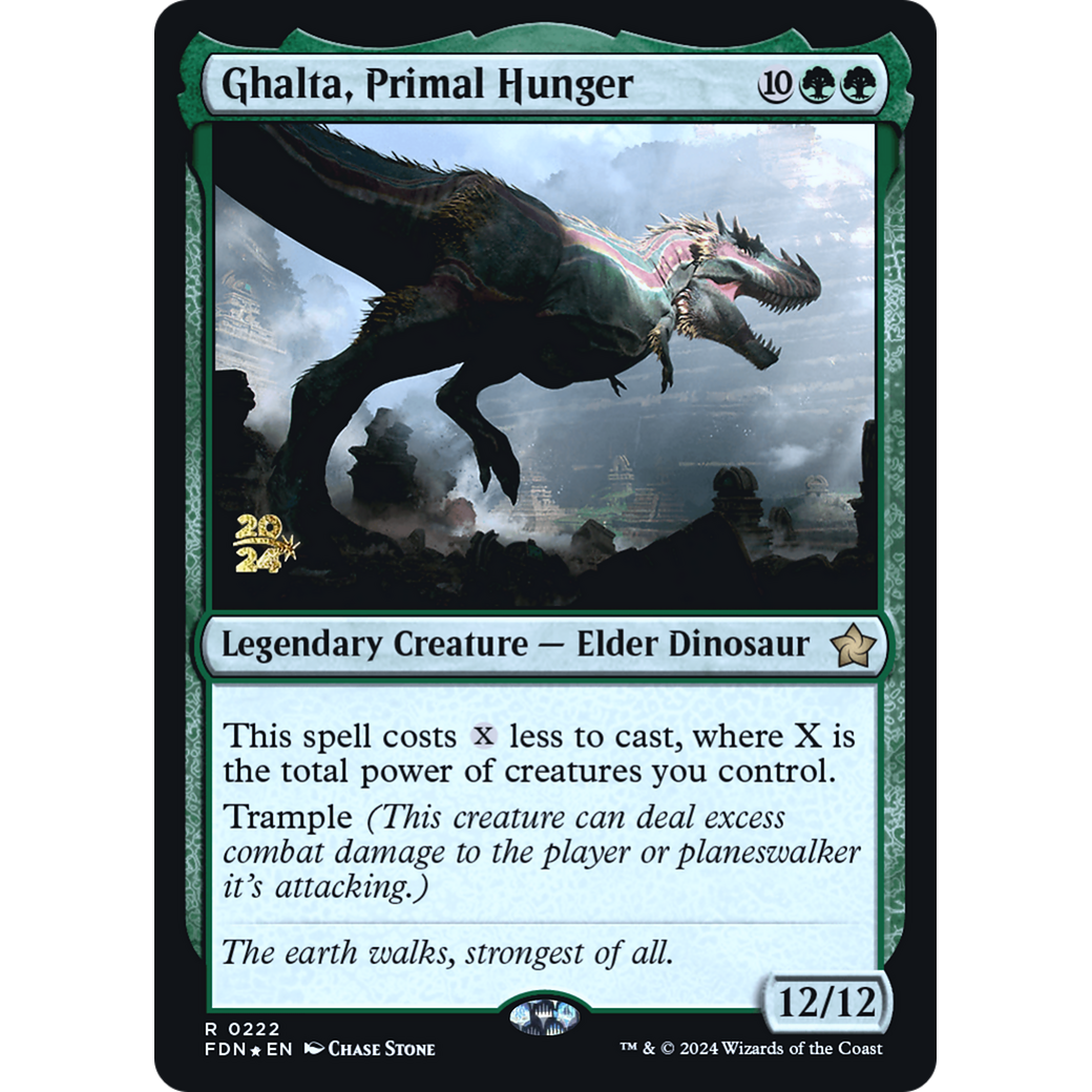 Ghalta, Primal Hunger (PRE-222S) - Foundations Promos Foil