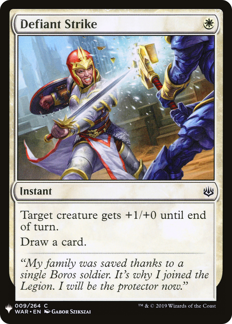 Defiant Strike (LIST-009) - The List