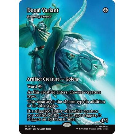 Doom Variant - Roaming Throne (Borderless) (MAR-099) - Marvel Universe Eternal-Legal